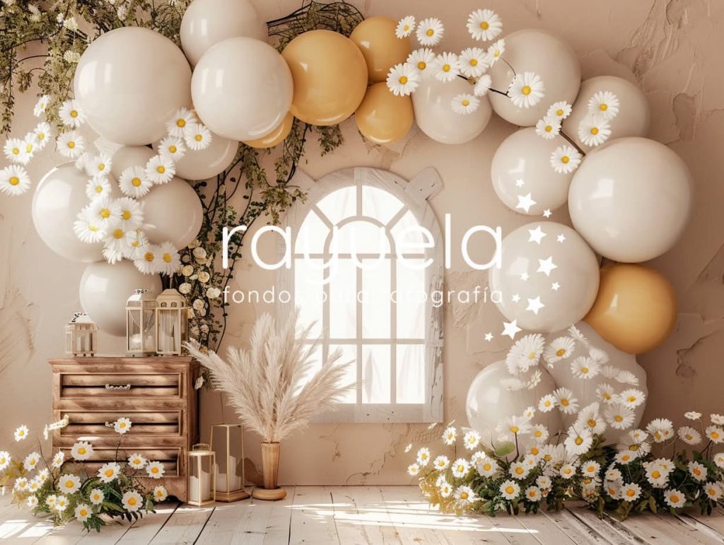 fondo para fotografia margaritas y ventana