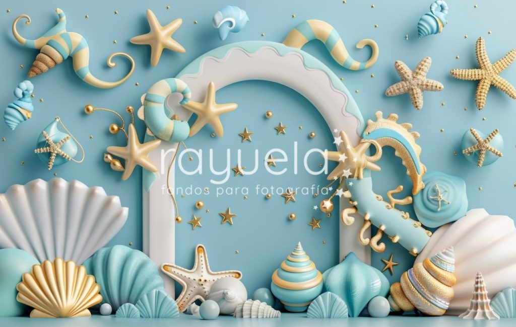 fondo para fotografia de arco de fondo de mar